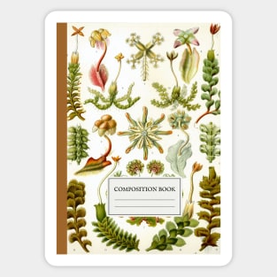 Aesthetic Vintage Botanical Composition Book Sticker